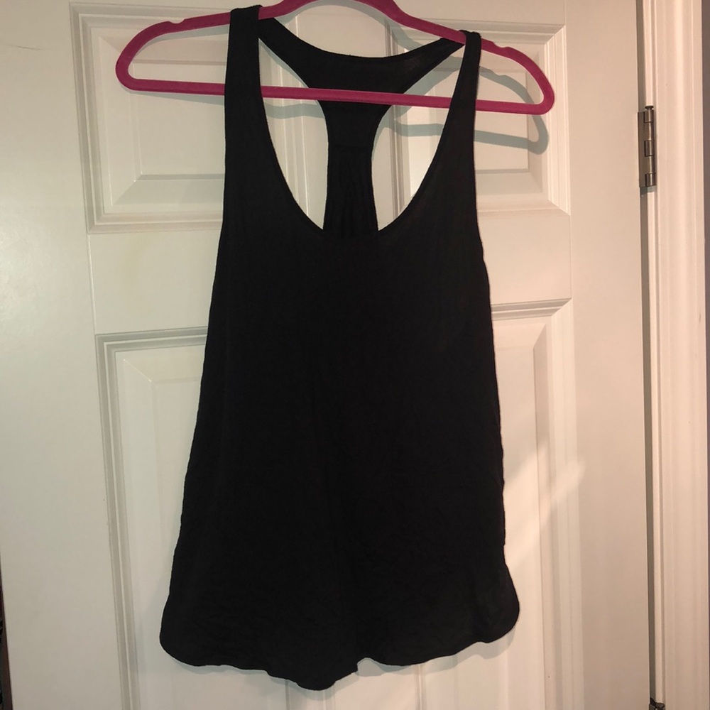 Simple black racer back Lululemon tank